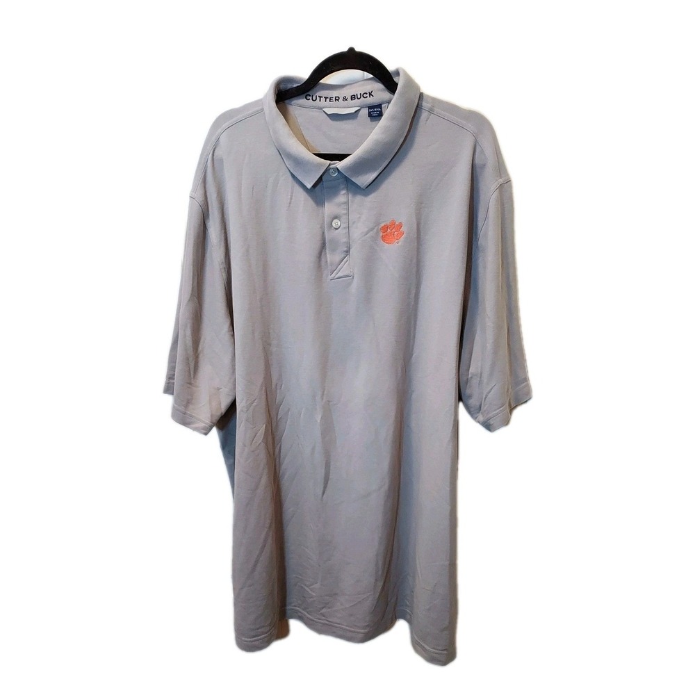 Cutter & Buck Mens 3XLT Clemson Tigers NCAA Polo Shirt Golf Orange Paw football - Picture 2 of 6